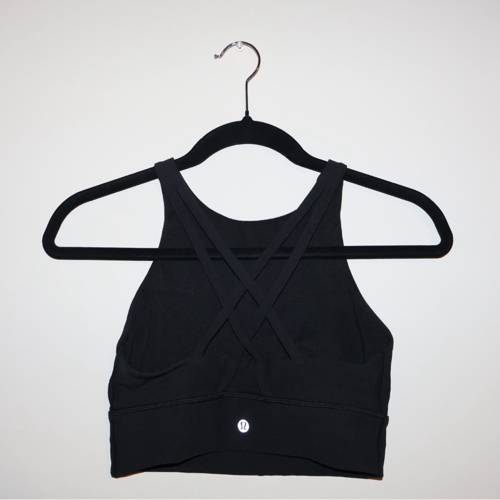 Lululemon Energy High-Neck Longline Ribbed Bra